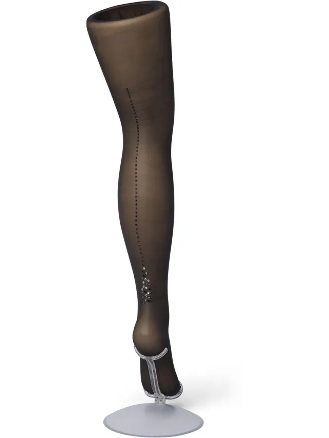 Bonnie Doon Dames Panty 30 Denier met Strass Steentjes Donker Grijs - Chique Panty - Glimmende Steentjes - Brede Boord - Comfort - Strass Detail Tights - Feestelijk - Donkergrijs - Antraciet - Antra - BP201902.119 Anthracite