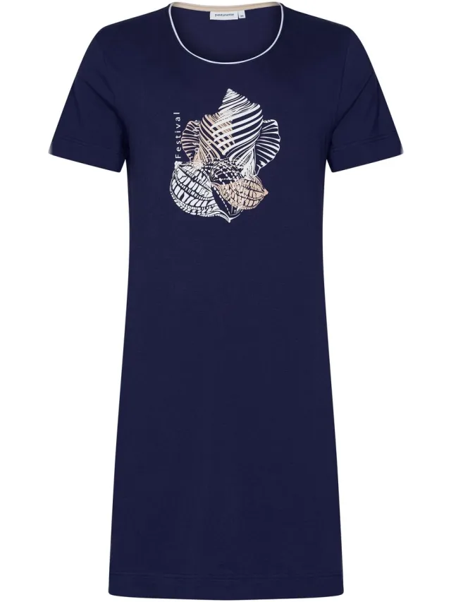 Pastunette Dames Nachthemd Pastunette - Sea Breeze - Katoen blauw