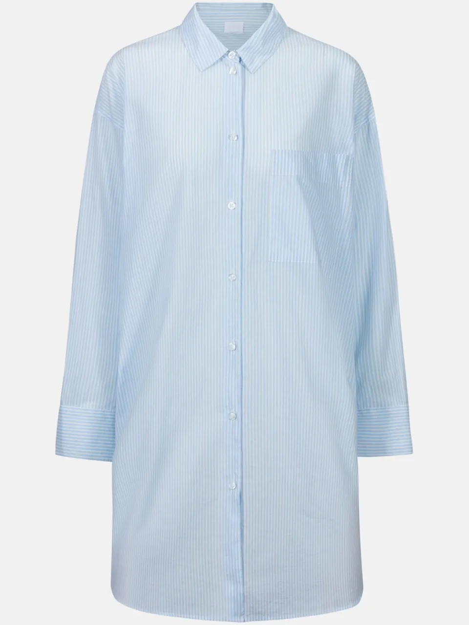 Mey Sleep shirt Serie Cotton Stripes Powder Blue, foto 2