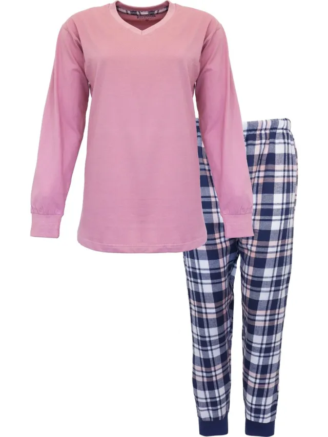 Irresistible Dames Pyjama - Flanel - Katoen - Roze
