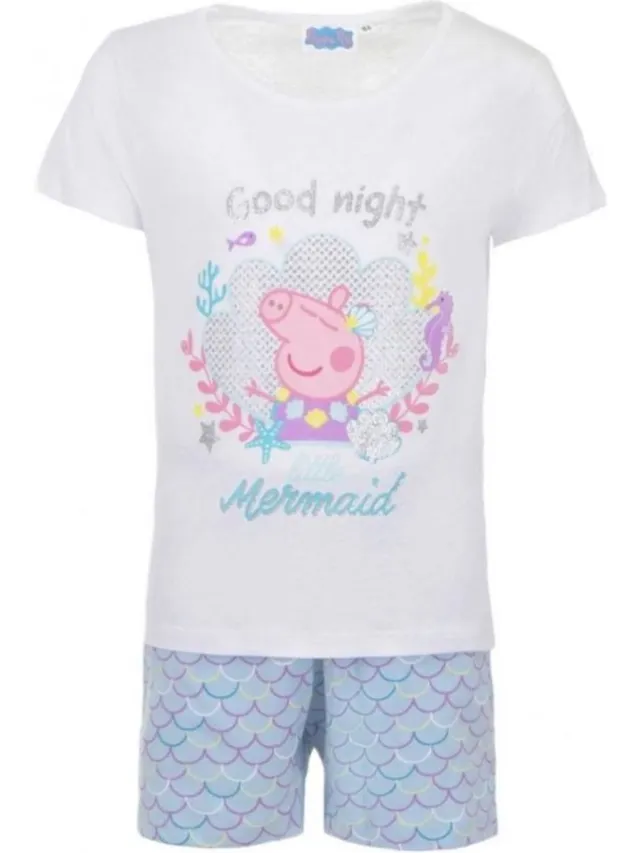Peppa Pig Shortama - Wit - 6 jaar