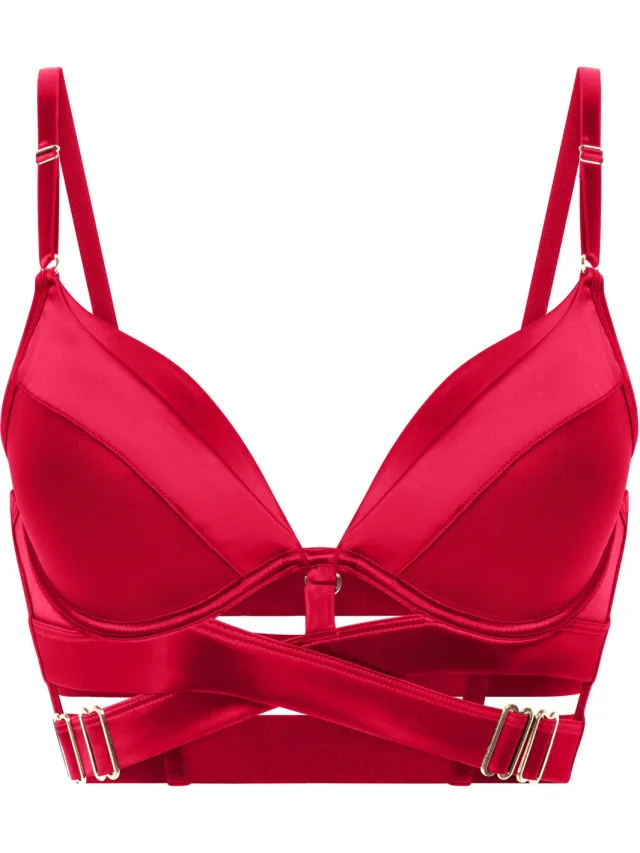 Hunkemöller Colette Padded Underwired Longline Push-Up Bra Roze