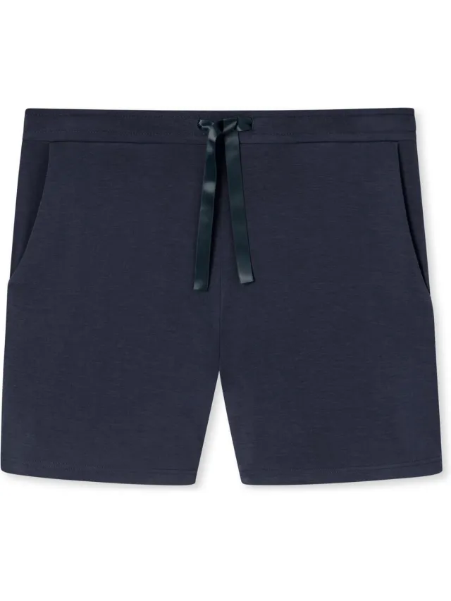Schiesser Mix + Relax Short Dames Pyjamabroek - donkerblauw Blue