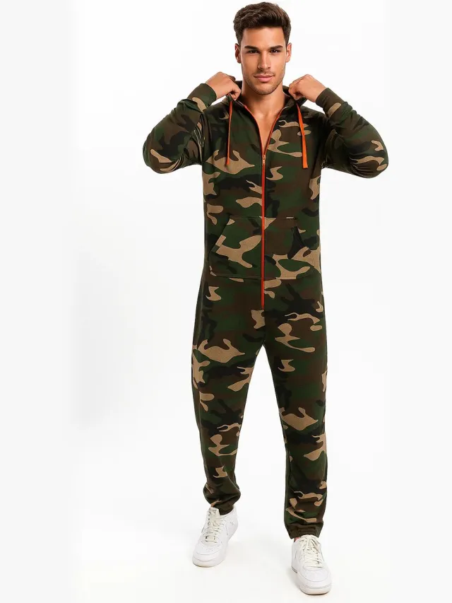 JC Blue Camouflage Onesie - Huispak - Onesie mannen - Onesie Vrouwen