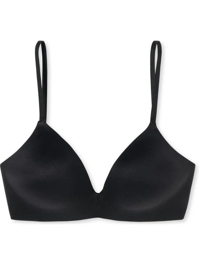 Schiesser Invisible Soft BH - zonder beugels- voorgevormde cup - Dames - Beha zwart
