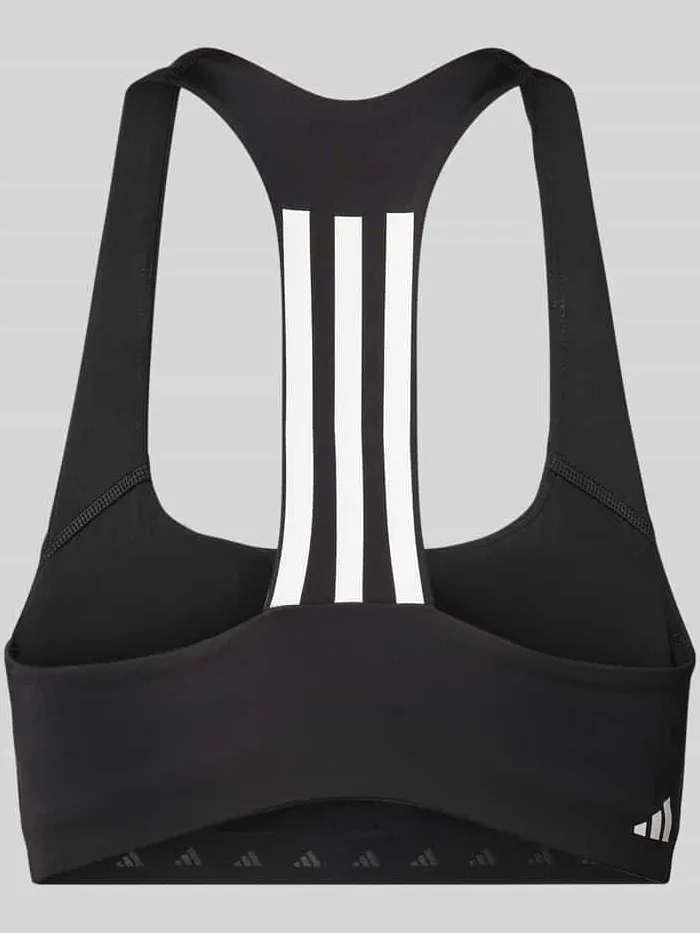 Adidas Sport-bh met labeltypische strepen zwart, foto 2