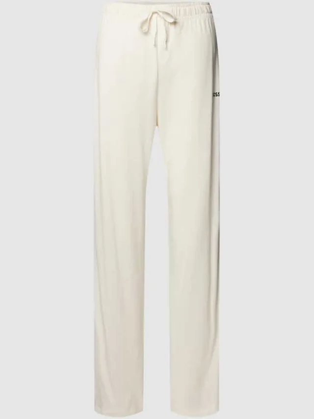 Boss Straight leg sweatpants met tunnelkoord Wit