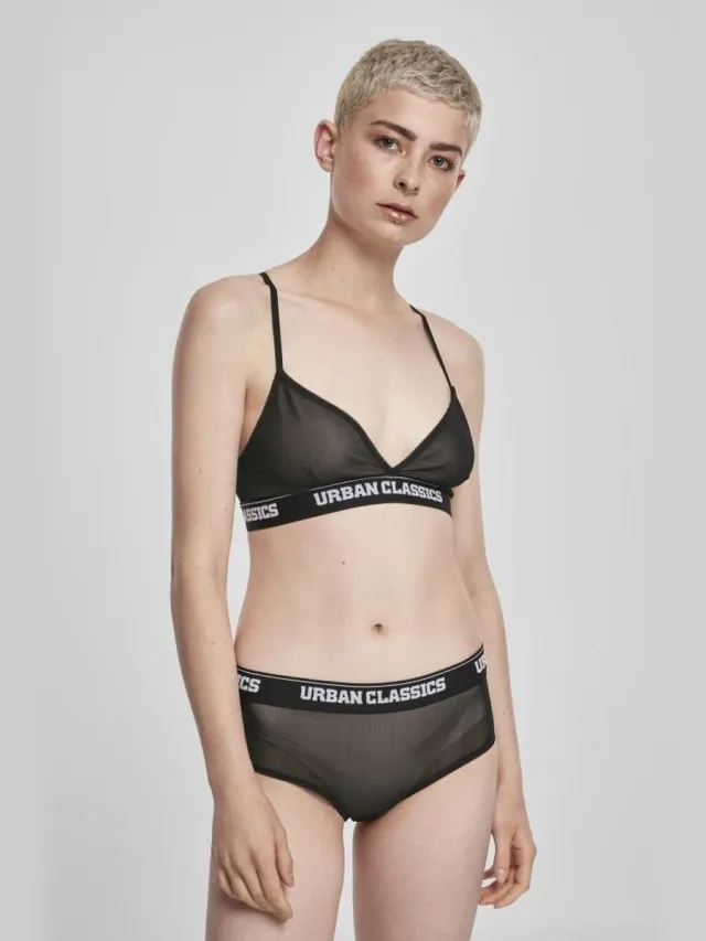 Urban Classics BH -XS- Triangle Tech Mesh Logo Zwart