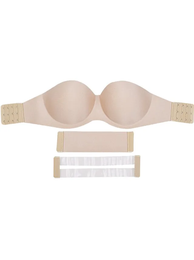 Attrezzo Strapless Push up BH - Variabel 70D tot 80D - Open rug - Beige