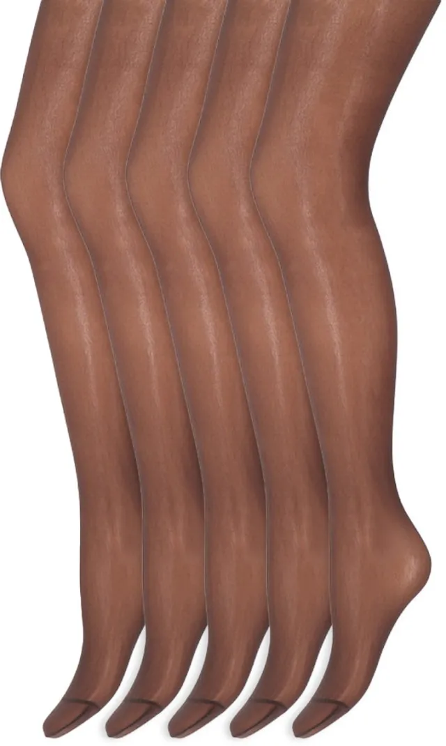 Marianne Grote maten panty | Niet gevormd | 30 Denier | Merk: Marianne | Maat: XL t/m XXXL | Kleur: Graphite | 5 Paar Bruin