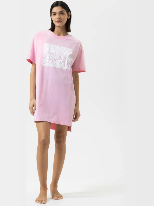 Mey Nachthemd korte mouw Serie Solid Love Soft Pink roze