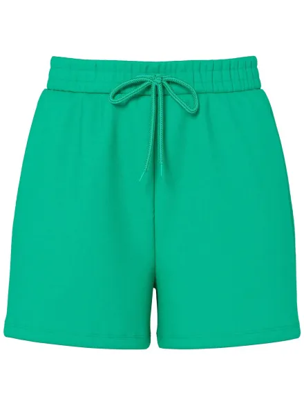 Pieces Dames loose shorts pcchilli sweat pants effen Groen