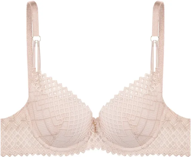 ESOTIQ Innocent - Push-upbeha - Zandbeige - Met beugels - Kanten details