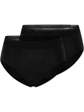 Schiesser Care Retro Period Pants menstruatieslip zwart Zwart,Versch.kleure/Patroon,Blauw
