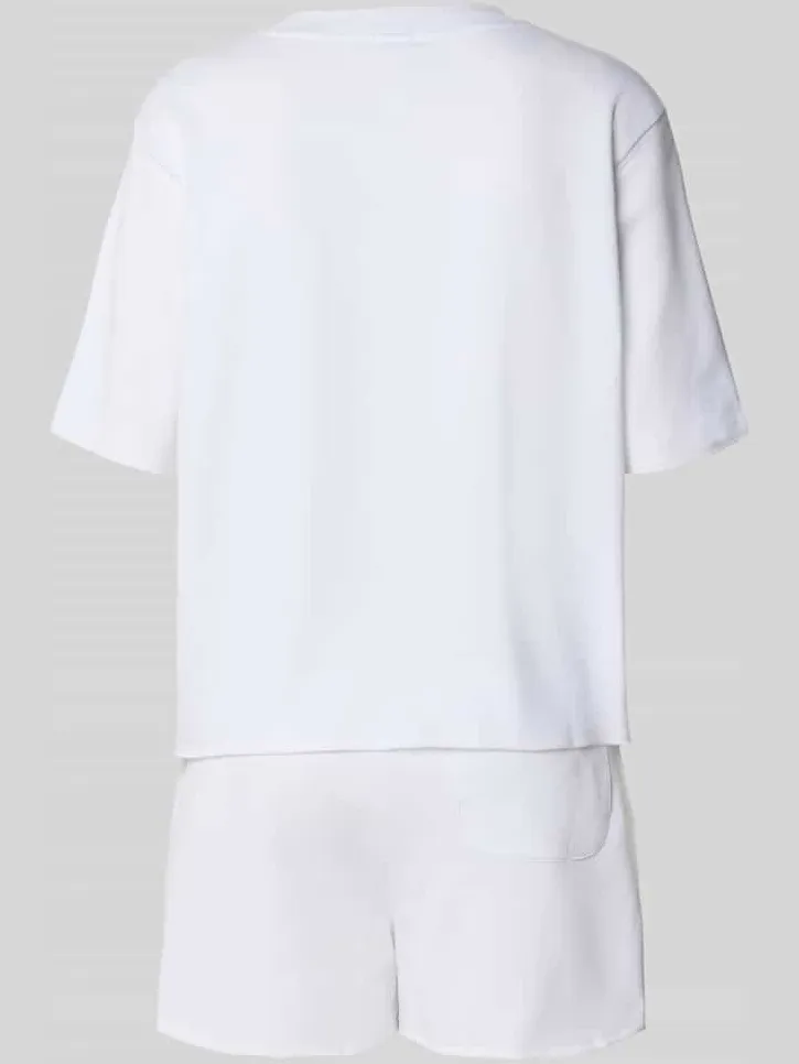 Polo Ralph Lauren Pyjama met logostitching en elastische band met logo offwhite, foto 2