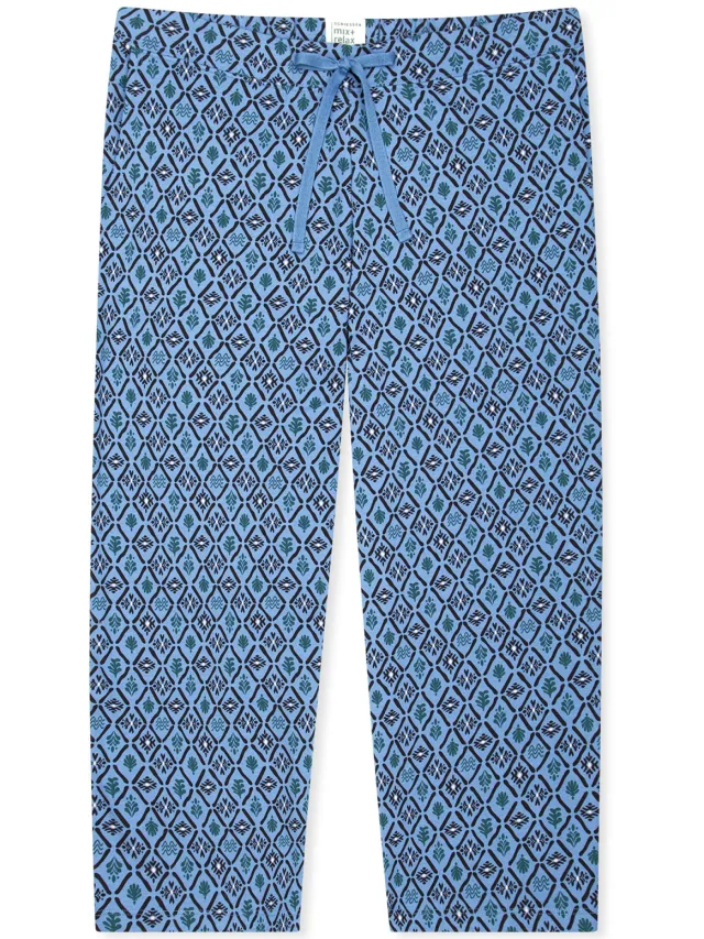 Schiesser Vrouwen Pyjama broek Mix Relax blauw, foto 2