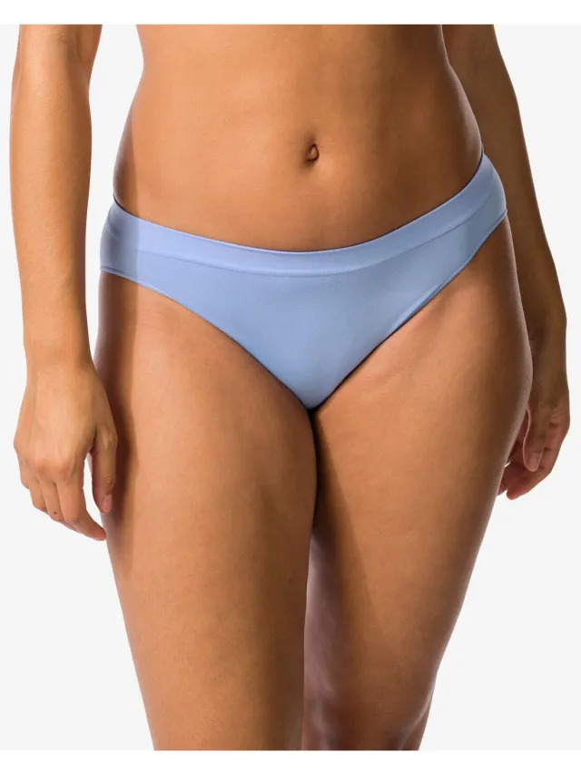 HEMA Damesslip naadloos micro blauw (blauw)
