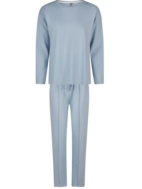 By Louise Dames huispak broek + sweater effen Blauw
