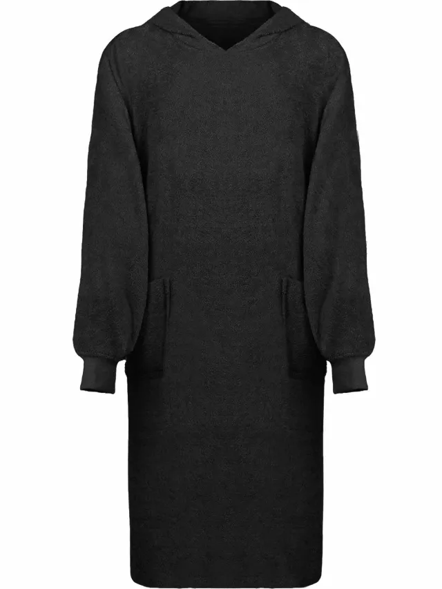 vidaXL Deken hoodie KINN Zwart XL Katoen
