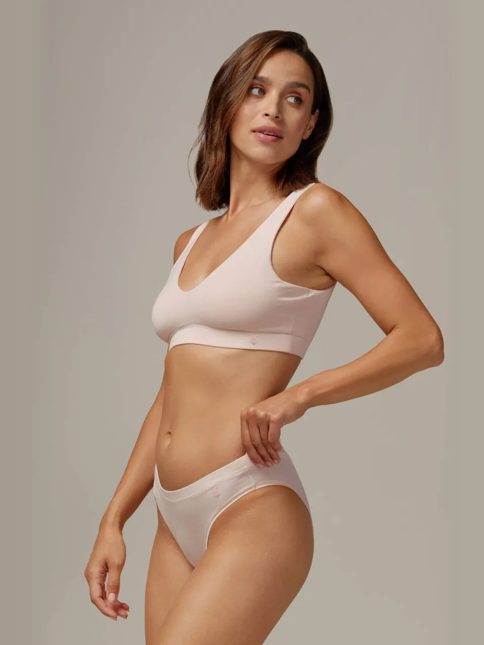 Bamigo Ava slip van bamboe set van 2 lichtroze, foto 4