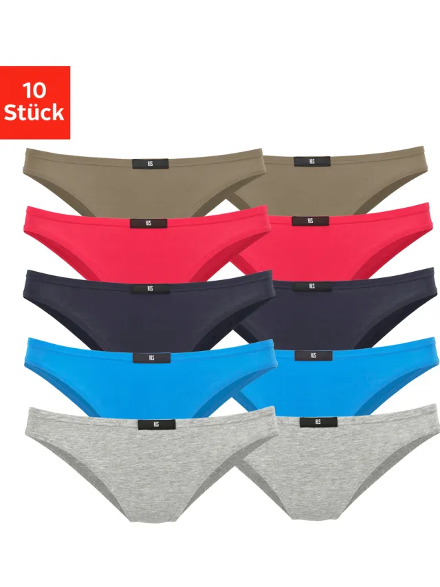 slips H.I.S set van 10 rood, marine, blauw, kaki, grijs, foto 2