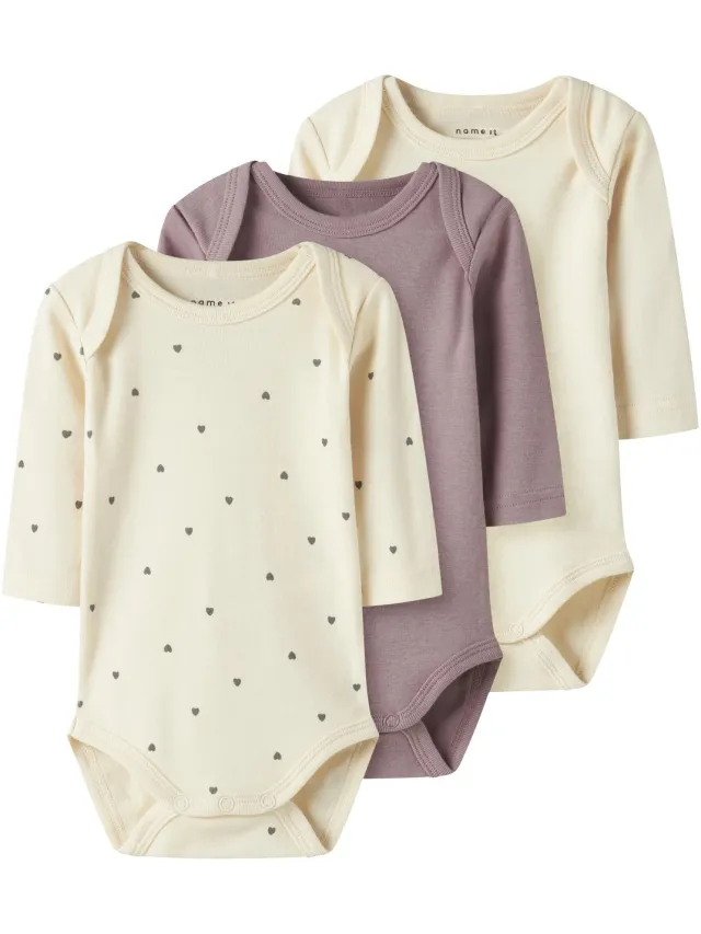 NAME IT Romper 3-pack Summer Sand 1