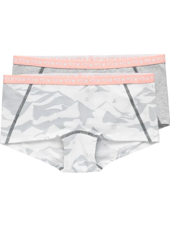 Kari Traa Tina hipster 2-pack wit/grijs