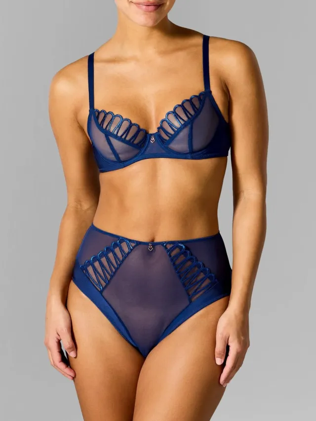 Sapph Lara Plunge BH Navy - Blauw