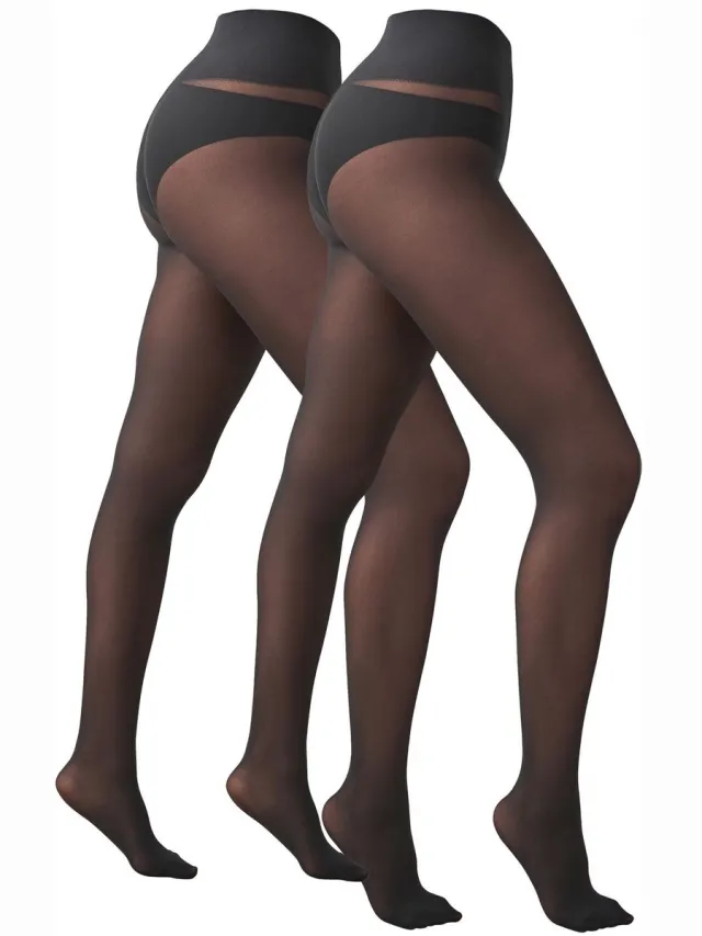 Next Dames - Ultimate Comfort Opaque Set met twee opaque 30D panty's - Zwart Black