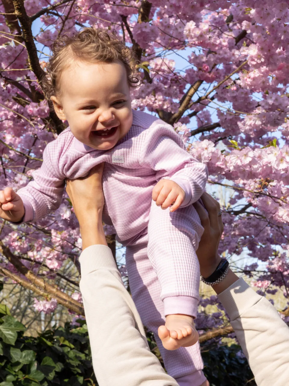 Feetje unisex wafel pyjama lila