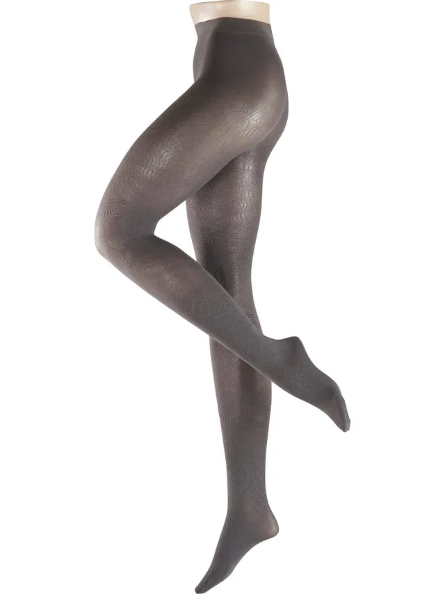 Falke Leaf Bed Fantasiepanty Dames 40836 - Volwassenen - Grijs