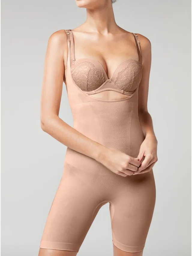 Next Dames - Wear Your Own Bra - Body met sterke buikcorrectie - Huidkleur Praline Nude