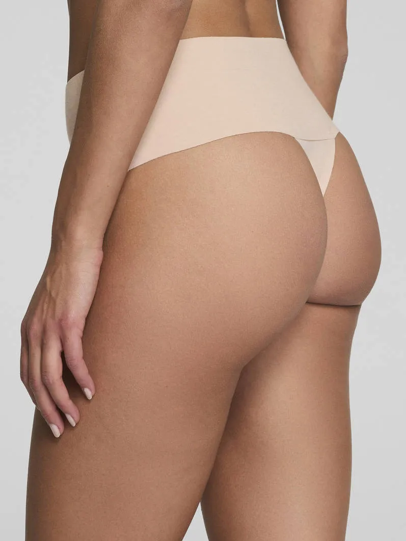 SPANX Undie-tectable corrigerende string Supima Cotton lichtbeige beige, foto 4