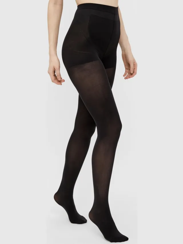Pieces Panty 40 Den - Buik Corrigerende panty - Shapewear - Zwart