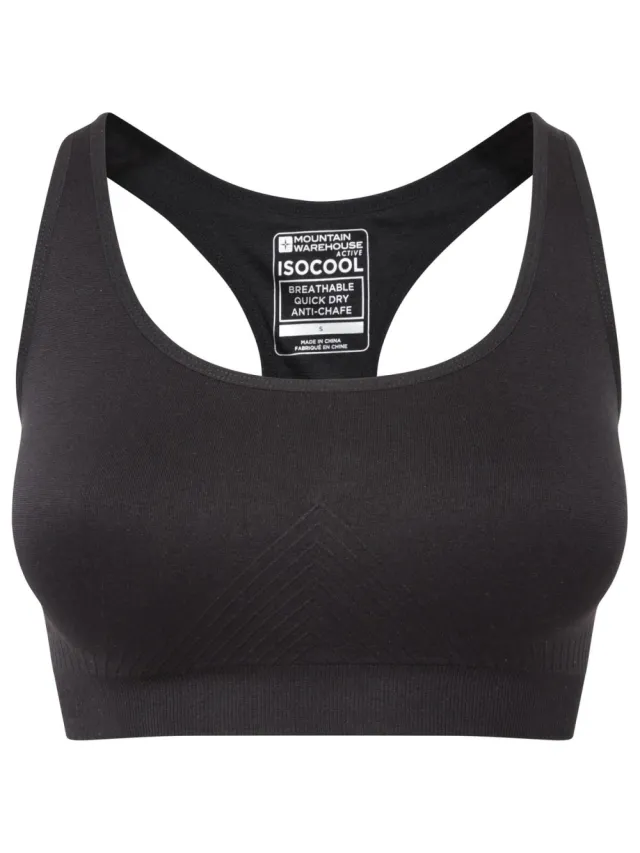 Mountain Warehouse Dames/Dames Anti-Chafe Naadloze Sportbeha (Zwart)
