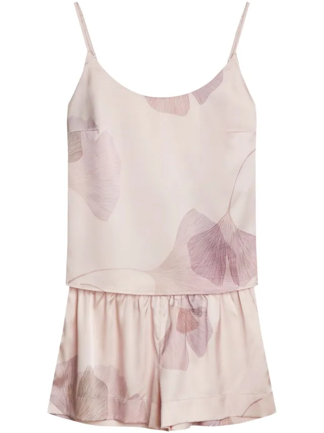 ESOTIQ Capriccio - Damespyjamaset - Beige - XL - Satijn