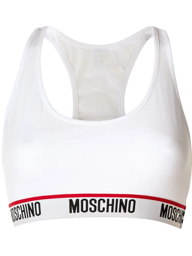 Moschino Bustier Racerback Stretch Katoen Wit
