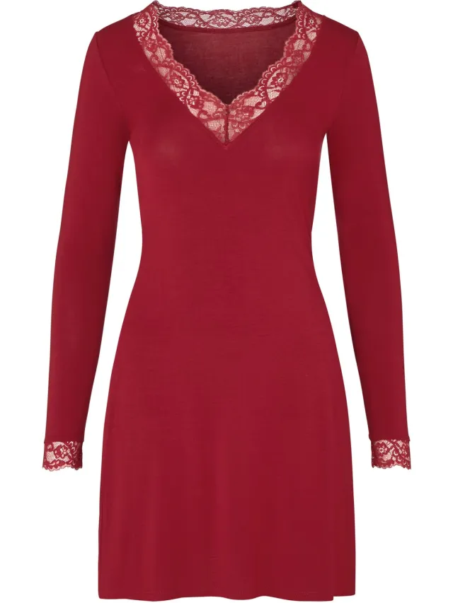 Hunkemöller Nightshirt Lace Nana Rood