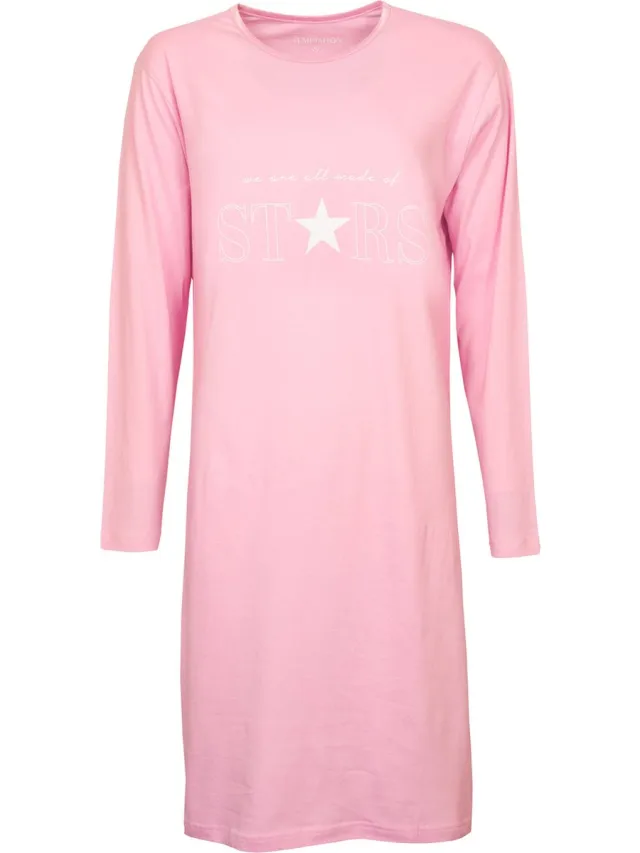 Temptation Dames Nachthemd - Bigshirt - Licht Roze