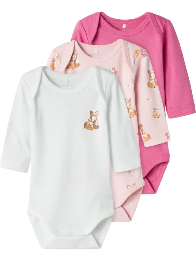 NAME IT Romper 3-pack Ibis Rose