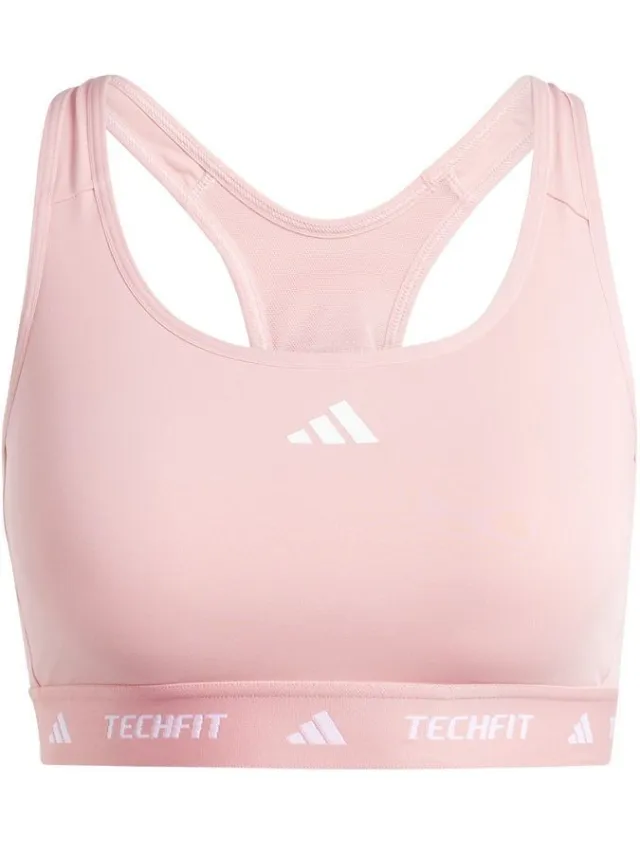 Adidas Techfit Medium Support sportbeha roze