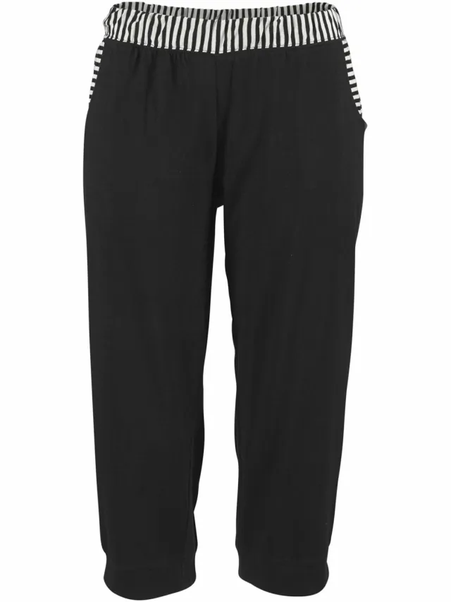 Capri-pyjama zwart gestreept, foto 2