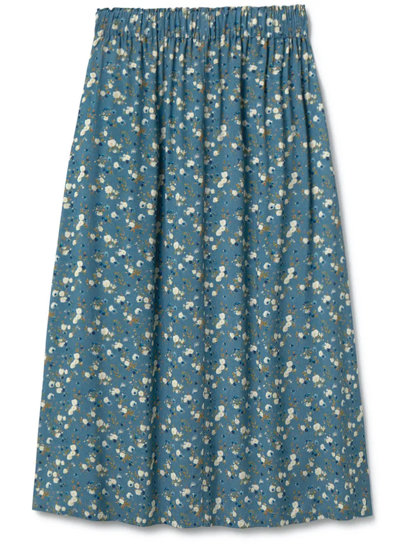 TWOTHIRDS dames vegan Rok Binlang Blauwe Bloemen, foto 2