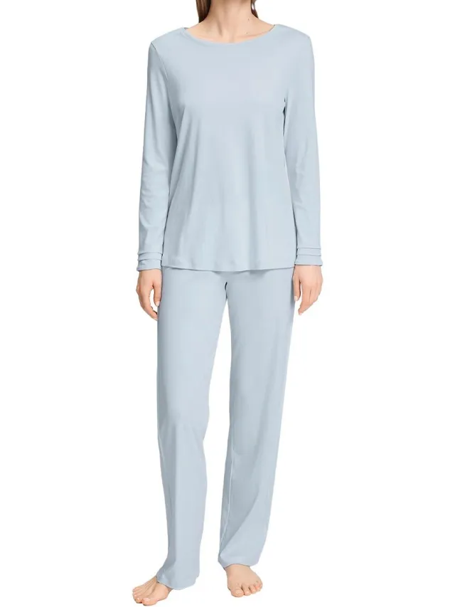 Hanro Dames pyjama Pilar pastel sky