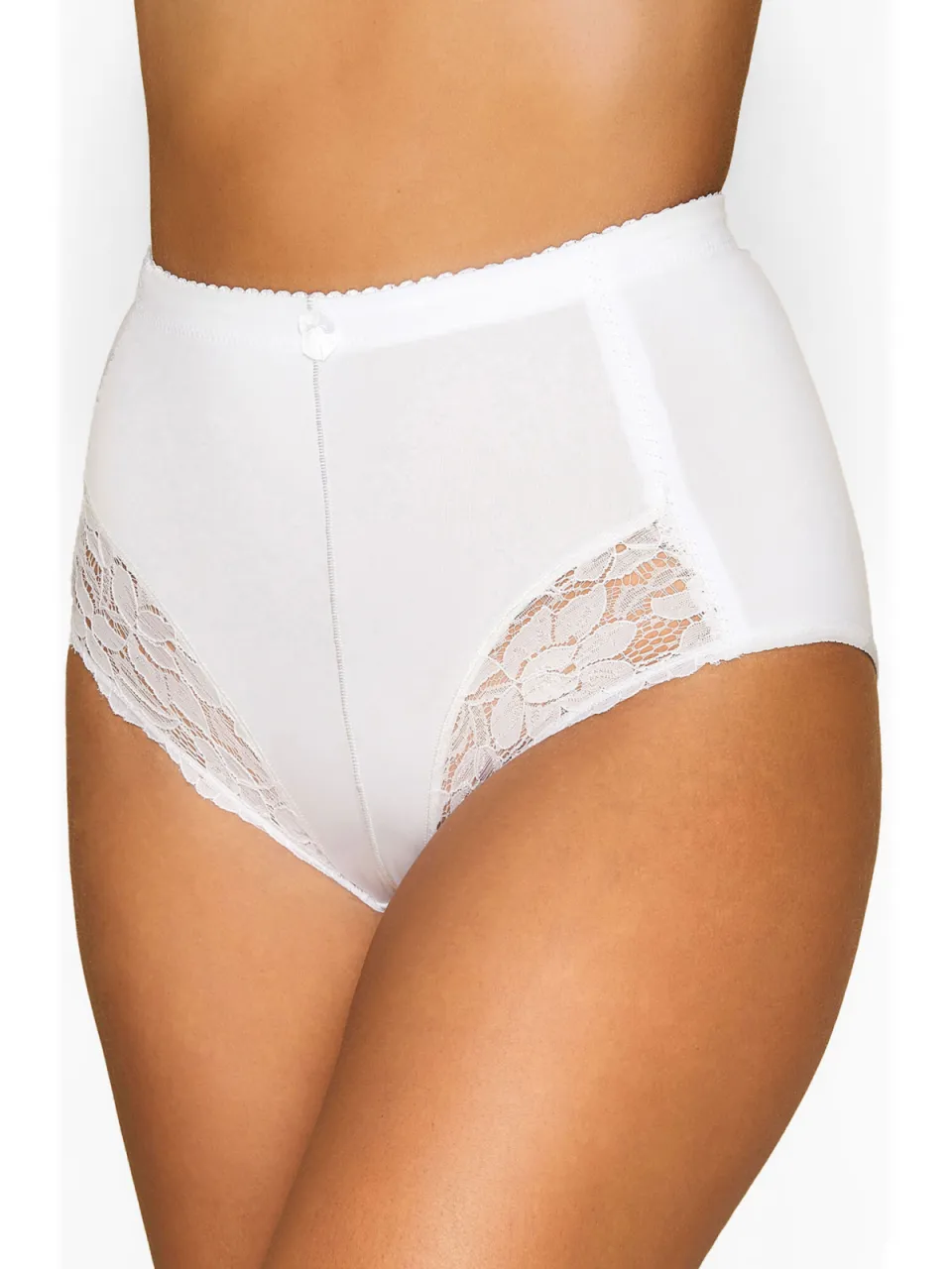 Yours Witte Kanten Slip Met Hoge Taille En Lichte Correctie-44, foto 3