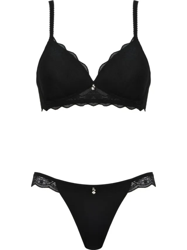Naturana padded kanten soft BH zonder beugels maat 70D zwart