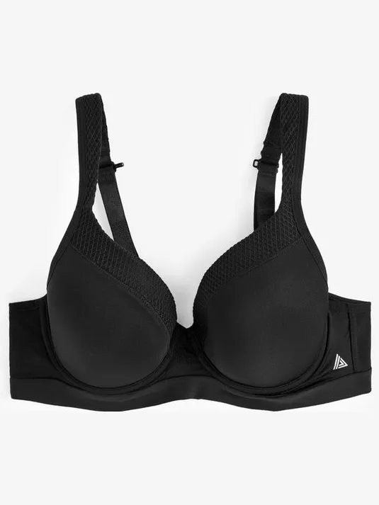 Next Dames - Active high-impact Dry Tech B-G sportbeha met beugel en volledige cups - Zwart Black