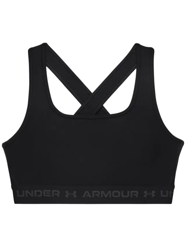 Under Armour Mid Crossback Sportbeha Dames zwart