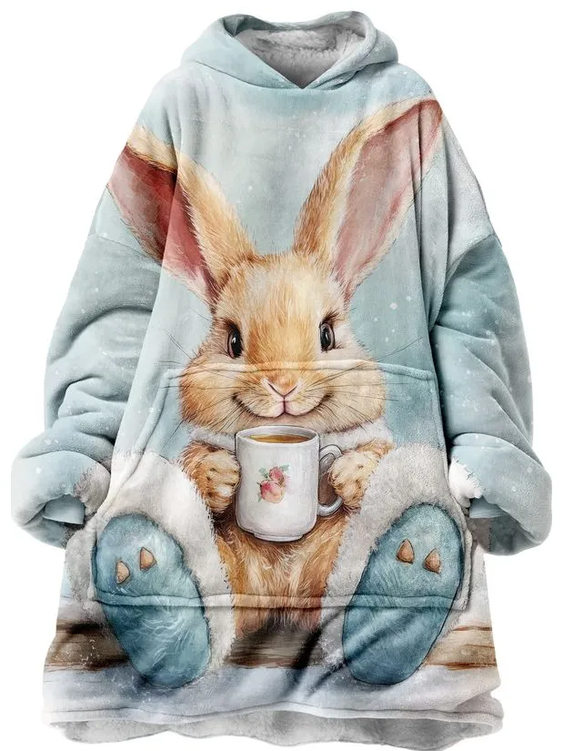 Mr. Gugu & Miss Go "Winter Bunny fm" Knuffeltrui Huggie blauw, foto 2