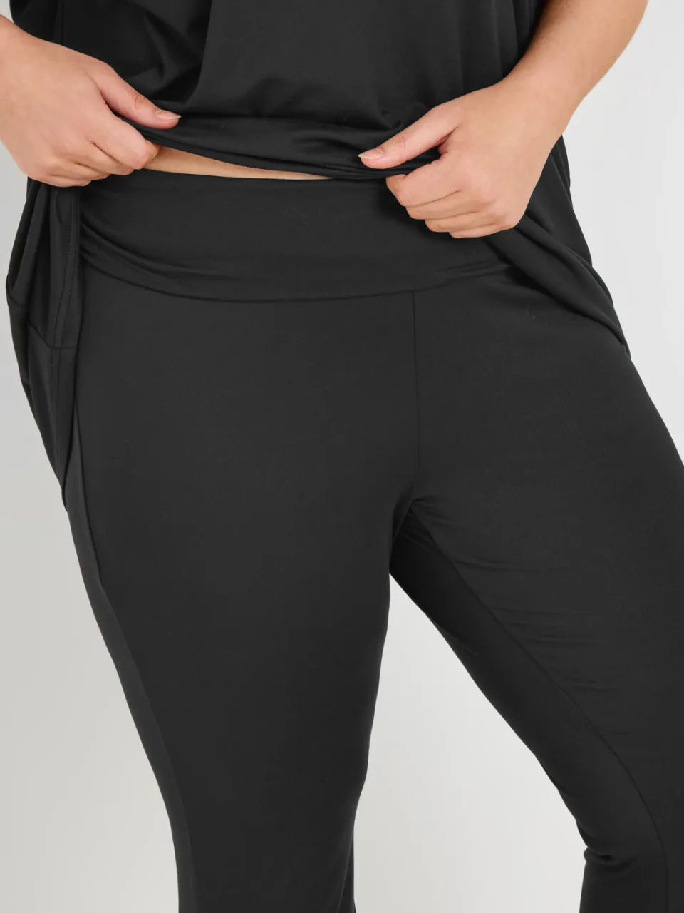 Yours Flared Soft Touch Pyjamabroek In Zwart-44, foto 5